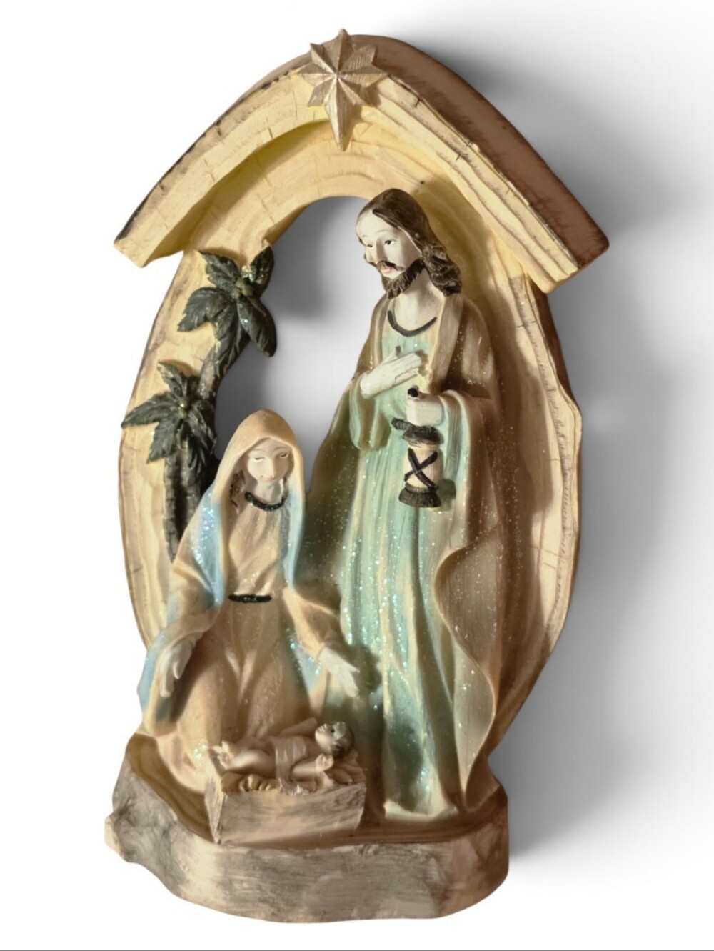 Vintage Ceramic Holy Family Nativity Figurine Mary Joseph Baby Jesus Christmas